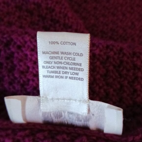 Loft Womens S Magenta Knit Sweater Long Sleeve Textured Crew Neck Pullover Top - Picture 7 of 7